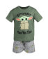 Starwars Baby Boys The Mandalorian The T-Shirt and French Terry Shorts Outfit Set to