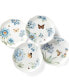 Set of 4 Butterfly Meadow Blue Assorted Dessert Plates