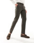 ASOS DESIGN slim suit trouser in brown pinstripe