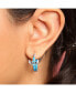 Lilo and Stitch Blue Crystal Enamel Hoop Earring