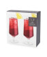 Raye Angled Hurricane Crystal Glasses, Set of 2, 14 Oz