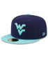 Men's Navy, Light Blue West Virginia Mountaineers 59FIFTY Fitted Hat