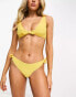 & Other Stories crinkle tie side bikini brief in yellow