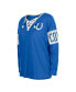 Women's Blue Indianapolis Colts Lace-Up Notch Neck Long Sleeve T-shirt