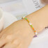 Playful gold-plated bracelet with colorful beads