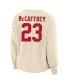 Women's Christian McCaffrey Oatmeal San Francisco 49ers Plus Size Name Number Crew Pullover Sweatshirt