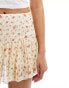 Miss Selfridge ruffle detail mini skirt in ditsy floral print