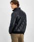 Men's Quilted Full-Zip Faux-Leather Jacket