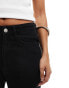 Vila Kelly high waist wide leg jeans in light black