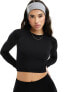 ASOS 4505 Icon seamless rib long sleeve crop top