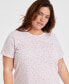 Plus Size Cotton Ditsy Floral Henley Sleepshirt, Created for Macy's