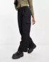 Monki cargo trousers in black