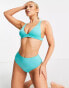 Nike Swimming high waist cheeky bottom in blue