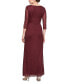 Women's Long Beaded-Sleeve Glitter Dress