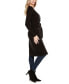 Black Label Women’s Rhinestone-Trim Belted Duster Cardigan ZIP UP sweater