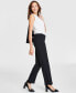 Petite Mid Rise L-Pocket Straight-Leg Pants