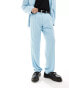 Viggo zidan printed suit trousers in baby blue