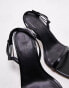 Topshop Gigi two part heeled sandal in black