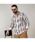 Men's Beige & Black Ombre Strokes Shirt