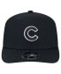 Men's Black Chicago Cubs Canvas 9SEVENTY COOLERA Stretch-Snap Hat