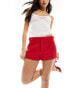 Pull&Bear side buckle short in red