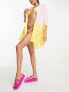 Candypants ombre oversized beach shirt in pink and yellow