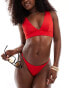 ASOS DESIGN Maya mix and match high apex triangle bikini top in red