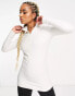 The North Face Glacier 1/4 zip fleece dress with neck logo in cream Exclusive at ASOS