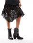 Glamorous Wide Fit western ankle boots in black