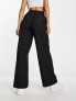 ASOS DESIGN pull on trouser in black stripe