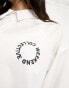 ASOS Weekend Collective Oversized shirt with embroidered circle logo in white