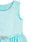 Little Girls Sleeveless Sequin and Glitter Mesh Party Dress