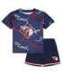 Toddler Boys and Girls Fanatics Navy Cleveland Guardians Field Ball T-shirt and Shorts Set