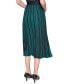 Women's Striped Pleated Midi Skirt