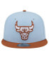 Men's Light Blue/Brown Chicago Bulls 2-Tone Color Pack 9fifty Snapback Hat