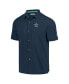 Men's Navy Dallas Cowboys Tidal Kickoff Camp Button-Up Shirt