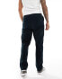 Brave Soul linen blend elasticated waist trousers in navy