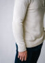 Men's Organic Cotton Long Sleeve Henley Sweater with Rib Knit Details