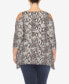 Plus Size Snake Print Cold Shoulder Tunic Top