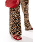 Stradivarius pull on trouser in leopard