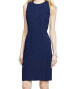 Lauren Ralph Lauren Women's 5137 Scoop Neck Sleeveless Crepe Dress Navy 8