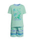 Little Boys Short Sleeve Tee and Shorts Pajama Set