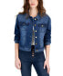 Juniors' Long-Sleeve Denim Trucker Jacket