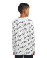 Big Boys Waffle All Over Print Long Sleeve Essentials T-shirt