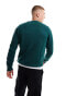 Ben Sherman cable crew neck jumper in green