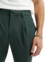 ASOS DESIGN smart skinny joggers in green