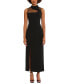 Women's Mock-Neck Sleeveless Slit-Front Dress