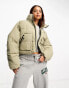 Ellese Guera cropped puffer jacket in khaki