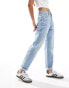 DTT Veron relaxed fit mom jeans in light blue wash