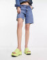 Monki chunky flatform slider sandal in lime green